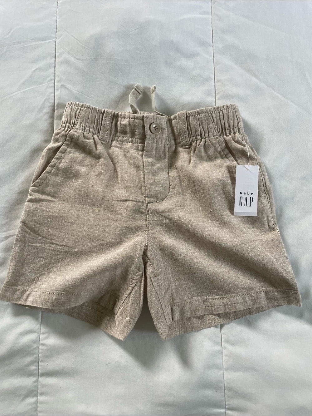 Baby GAP Tan Linen-Blend Shorts